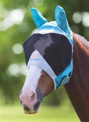 Flyguard Fly Mask With Ears Teal - Image 2