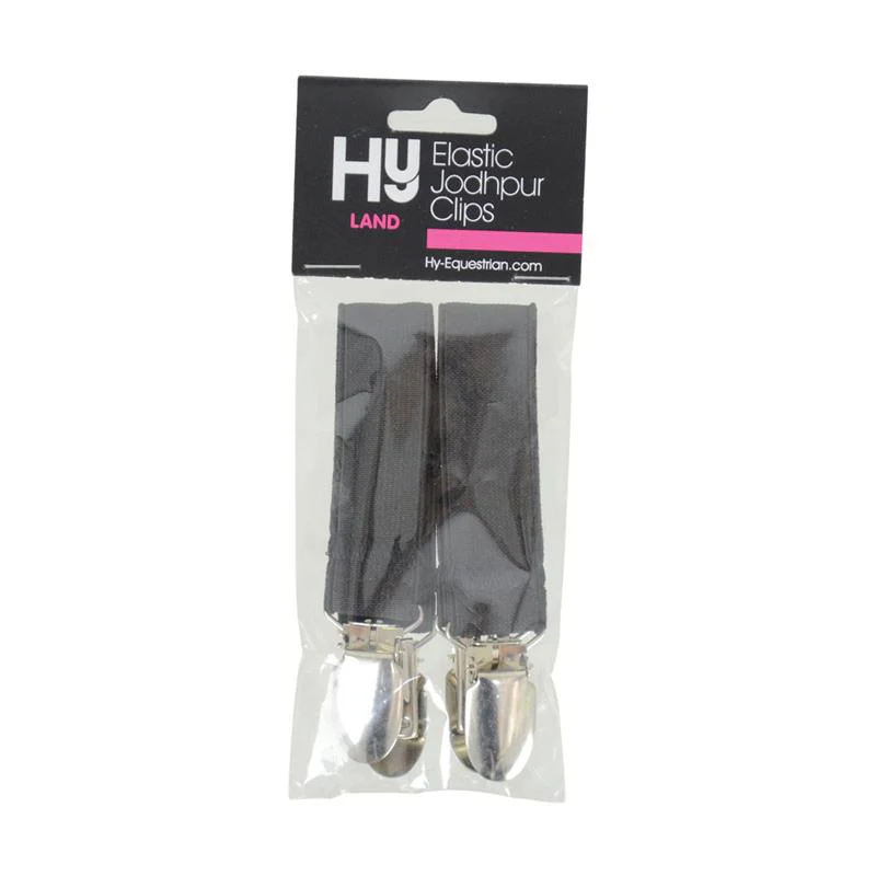 Hy Equestrian Elastic Jodhpur Clips Black